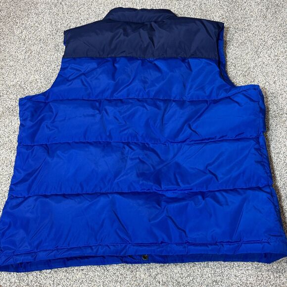 Lands End Puffer Vest Mens XL Blue Down Insulated Water Resistant 600 Fill - Picture 2 of 6